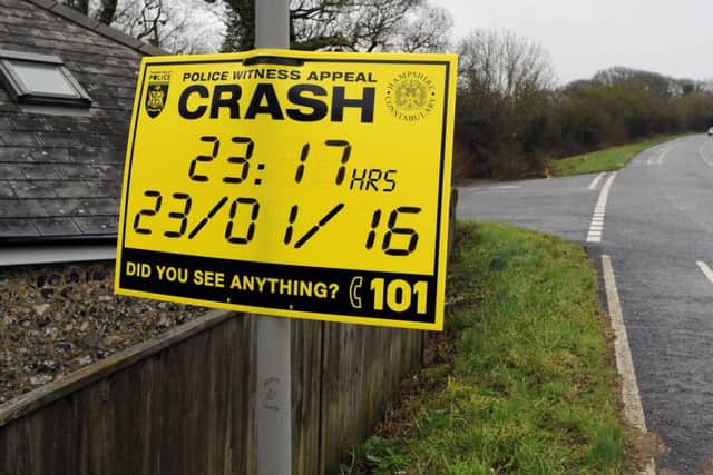 The scene of the fatal crash