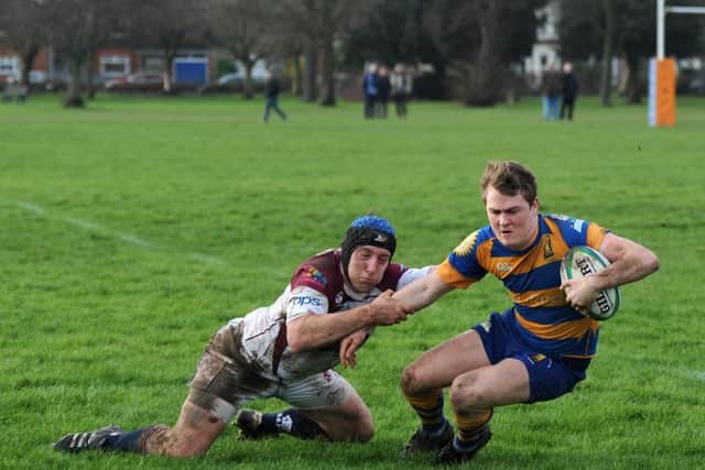 Rory Penfold scores. Picture: Paul Jacobs (160123-2)