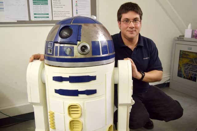 Chris Wheeler with his custom-built R2D2 gaming computer Picture: Tom Cotterill