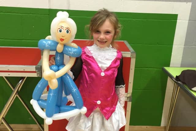 Evie Drury celebrates her seventh birthday. Picture: Charlie the Magician