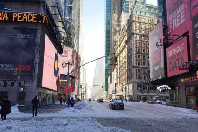 The clear up continues in New York City after heavy snowfall from Storm Jonas WEATHER_Winter_150550.JPG