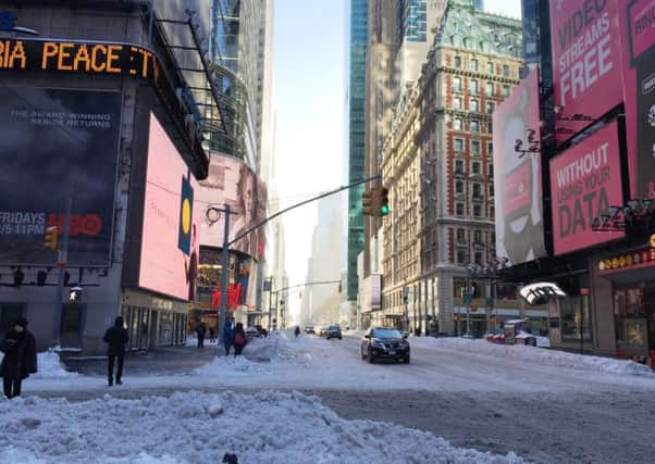 The clear up continues in New York City after heavy snowfall from Storm Jonas WEATHER_Winter_150550.JPG