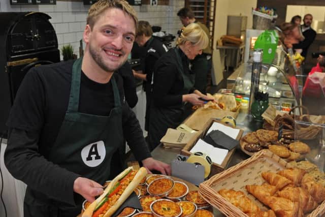 Andre Guedeney at the relaunched Andre's Food bar in Osborne Road, Southsea (160038-4)