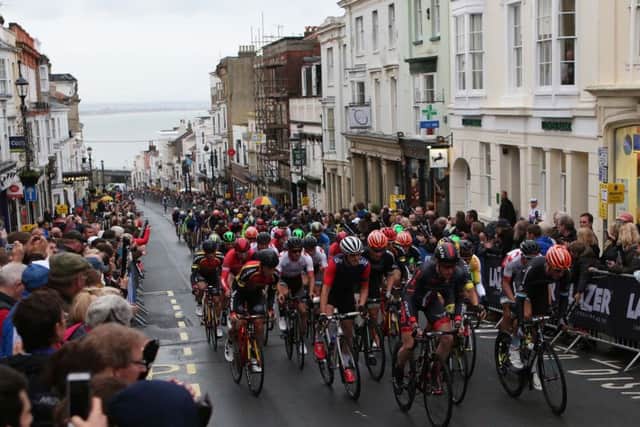 Action from the opening round of the 2015 Tour Series, which took place in Ryde. Picture: Graham Reading