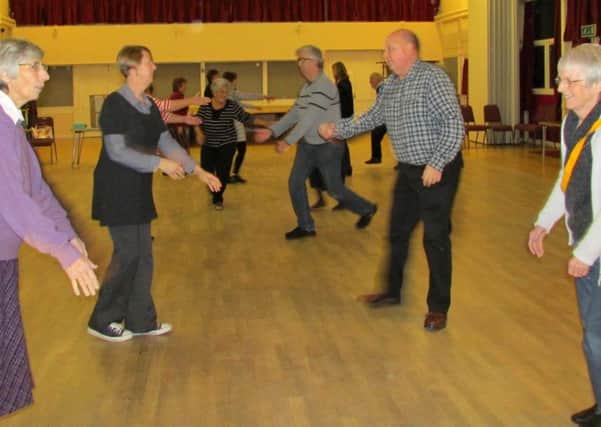 MOVERS AND SHAKERS Dancers having fun at the Waterlooville Folk Dance Group