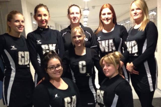 Martinis  back row, left to right: Sam Aston, Charmain Figg, Hayley Dyke, Rosie Cartwright and Sherri McNamara; front row, left to right: Katie Candy, Lymara Slater and Stacey White. Missing: Becky Anderson and Katie Aitkenhead