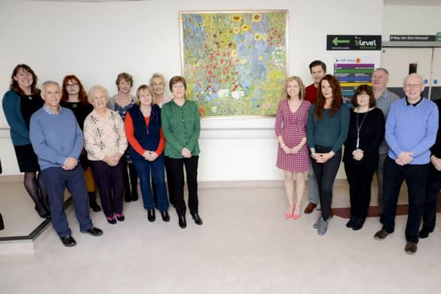 The painting is on display in the main corridor in QA Hospital