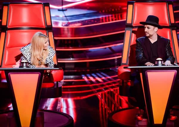 Paloma Faith and Boy George have joined The Voice judging panel   but viewing figures have hit a bum note