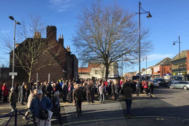 Shoppers and staff from Fareham Shopping Centre were evacuated on to West Street after a fire drill PPP-160128-110425001