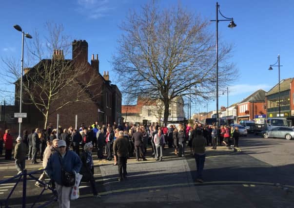 Shoppers and staff from Fareham Shopping Centre were evacuated on to West Street after a fire drill PPP-160128-110425001