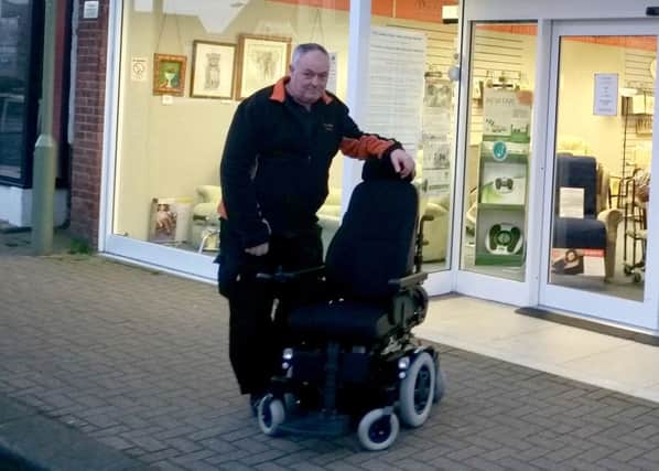 Simon Kelly from Solent Mobility, who helped the woman after her fall in Lee-on-the-Solent
