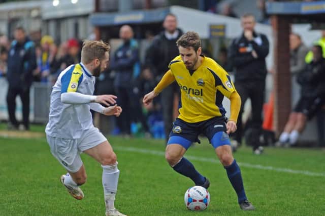 Gosport Borough defender Rory Williams, right    Picture: Ian Hargreaves