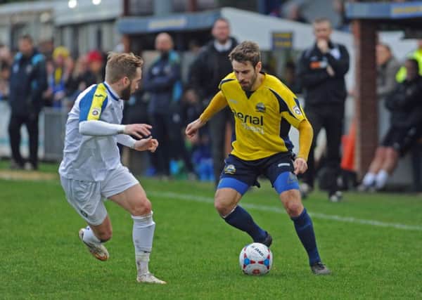Gosport Borough defender Rory Williams, right    Picture: Ian Hargreaves