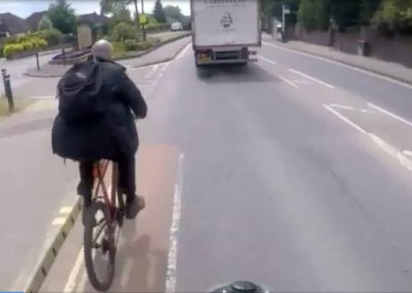 Footage from Mark Algar's helmet cam, shortly before the incident