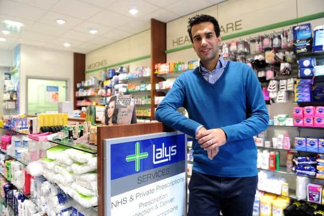 Dr
Raj Laly in his Guildhall Walk pharmacy.
Picture: Sarah Standing (160155-9814)