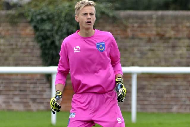 Pompey Academy goalkeeper Alex Bass    Picture: Neil Marshall