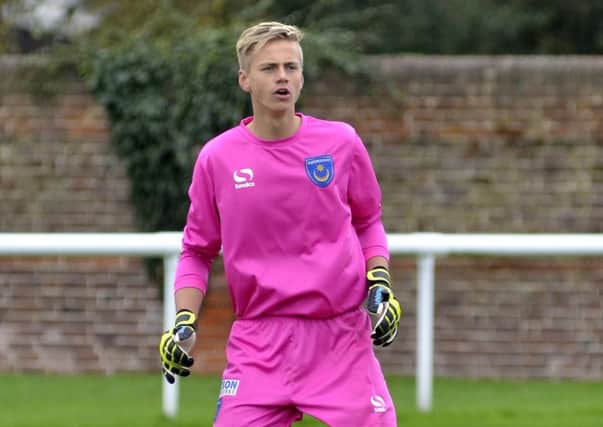 Pompey Academy goalkeeper Alex Bass    Picture: Neil Marshall