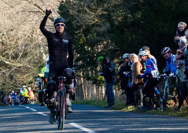ONE Pro Cycling's Yanto Barker wins the 2015 Perfs Pedal. Picture: Rob Atkins
