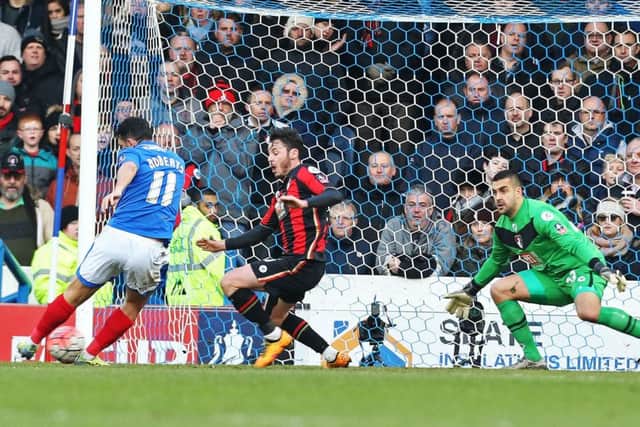 Gary Roberts put Pompey ahead in the first half Picture: Joe Pepler
