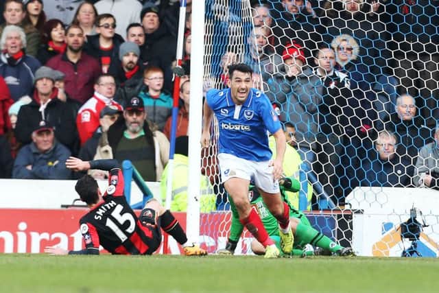 Gary Roberts celebrates his goal Picture: Joe Pepler