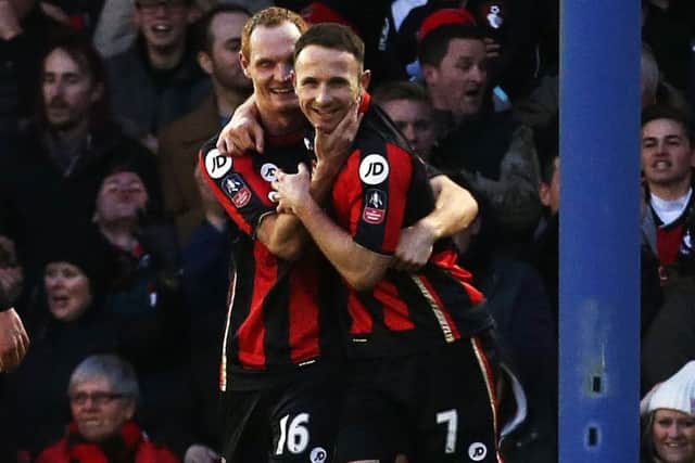 Marc Pugh celebrates his winner Picture: Joe Pepler