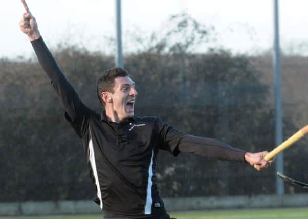 Chris Davey celebrates his winning goal. Picture: Mick Young (160183-07)