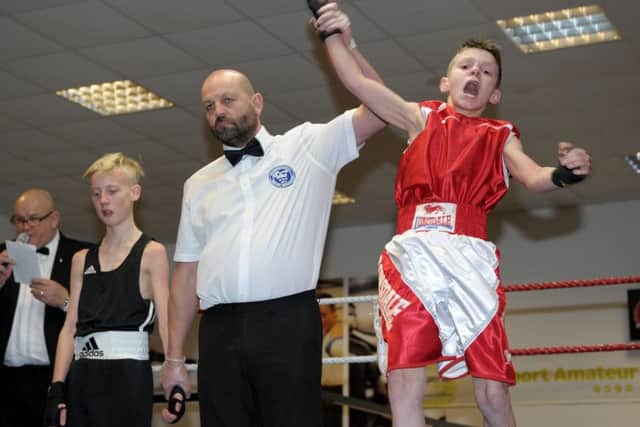 Team Wiseman's Owen Hughes celebrates his win. Picture: Paul Jacobs (160127-6)