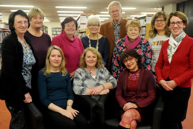 Clare Forsyth, service development manager for Portsmouth City Council Library Service and organiser of the BookFest (seated left) with the authors who will be taking part