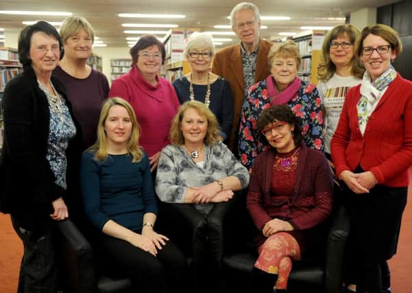 Clare Forsyth, service development manager for Portsmouth City Council Library Service and organiser of the BookFest (seated left) with the authors who will be taking part