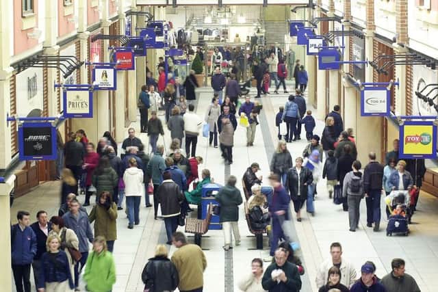 Crowds wander through Gunwharf Quays during the official opening.