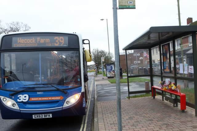 A 39 bus at the stop where Missy the cat used to visit in Leigh Park Picture:
Jason Kay