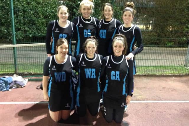 Youngstars White. Pictured back, left to right: Cara Dewis, Jenny Proudlock, Leanne Whalley and Shannen Woods. Front: Sarah Gaffney, Leanna Openshaw and Cara Woods.