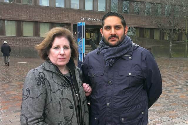 Linda Sood and her son Harmeet, who run Falcon News