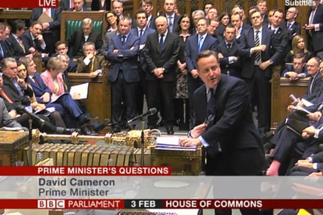 David Cameron at Prime Minister's Questions Picture: BBC News
