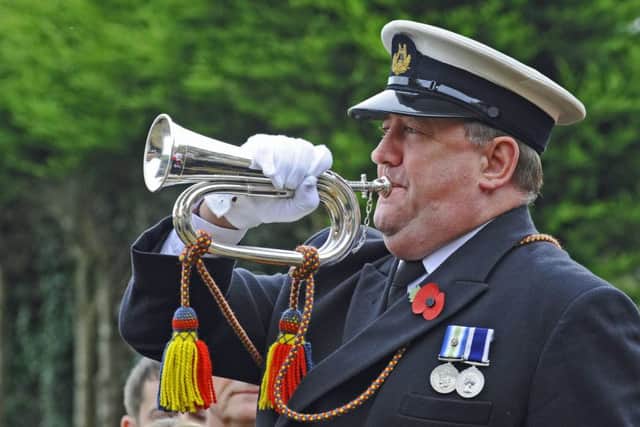 Bugler Martin Hopkinson from HMS Nelson Volunteer Band