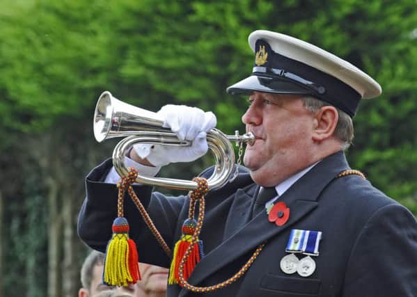 Bugler Martin Hopkinson from HMS Nelson Volunteer Band