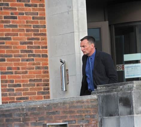 Simon Darlington from Locks Heath leaves Portsmouth Magistrates Court where he pleaded guilty to stalking his ex-wife