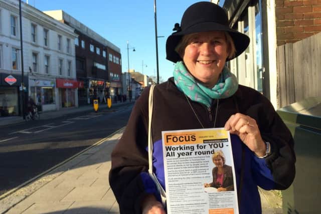 Ward councillor Katrina Trott with her counter-campaign leaflet