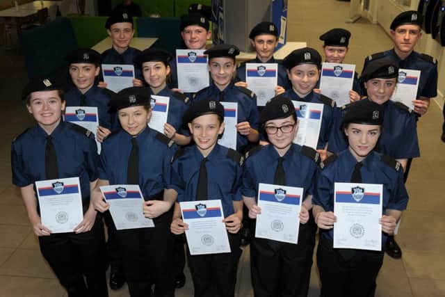 The police cadets with their certificates Picture: Paul Jacobs (160135-5)
