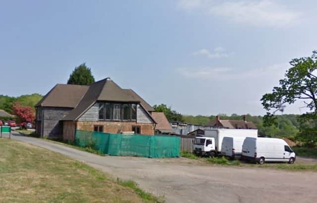 The Grade-II listed building at Carron Row Farm, in Segensworth Road, Titchfield