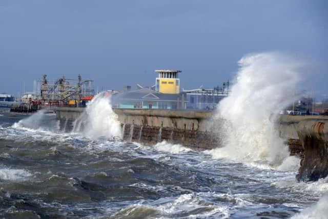 High winds and large waves are expected at Southsea