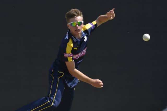 Mason Crane in action for Hampshire. Picture: Neil Marshall