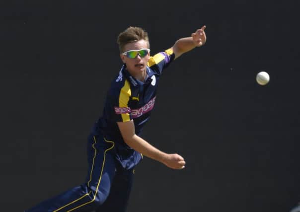Mason Crane in action for Hampshire. Picture: Neil Marshall