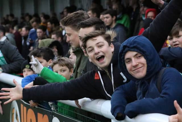 Rocks fans at Sutton - and they'll be at the replay in good numbers / Picture by Tim Hale