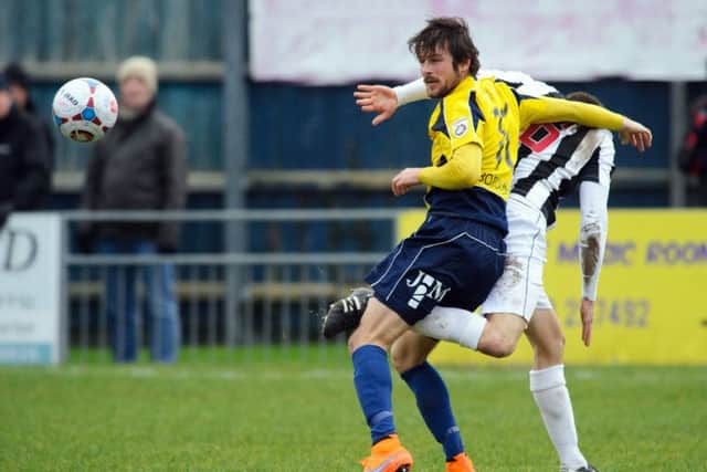 Dan Wooden in action against Maidenhead United on Saturday Picture: Alan Hargreaves