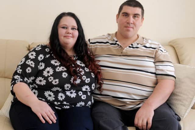 Chris Mardlin (27), with his fiance Mary Bowler (24) Picture: Sarah Standing