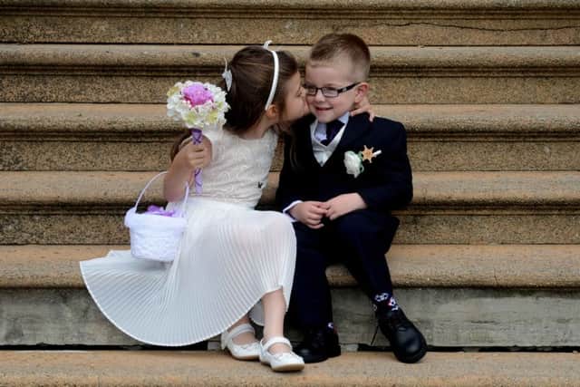 Nicole, seven and Jack, five, were part of the wedding