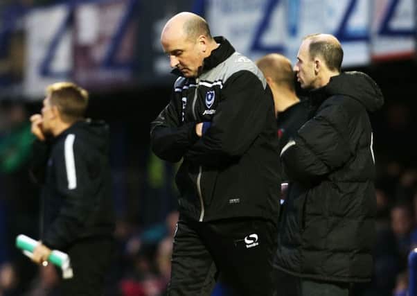 Paul Cook looks disappointed after Leyton Orient's winner on Saturday Picture: Joe Pepler