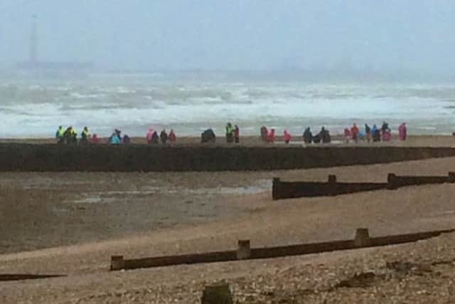 Picture from Hill Head Coastguard about childern on the beach at Salterns Picture: @hillheadcg Twitter feed