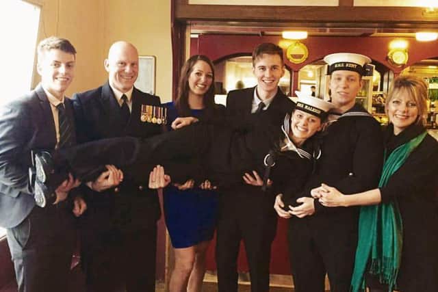 FAMILY TIES The Goodrum family celebrate Henrietta becoming the latest member to join the Royal Navy